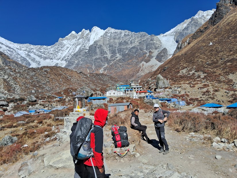 Langtang gosaikunda trek view from kyanjin gompa